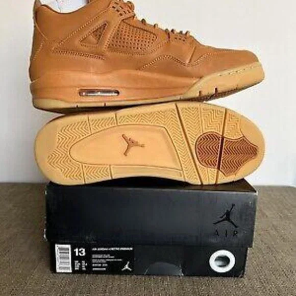 UK 12 US 13 Nike Air Jordan 4 Retro Premium GingerWheatGum Sneakers Trainers